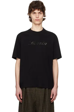 Lanvin T-shirt noir à appliqué à logo