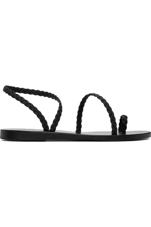 Ancient Greek Sandals Sandales Eleftheria noires