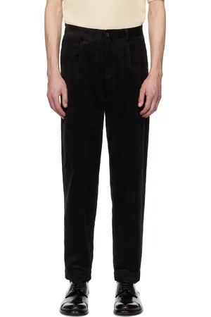 Fred Perry Pantalon fuselé noir en velours côtelé