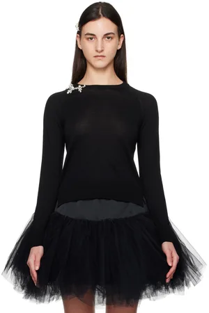 Simone Rocha Pull à manches longues noir