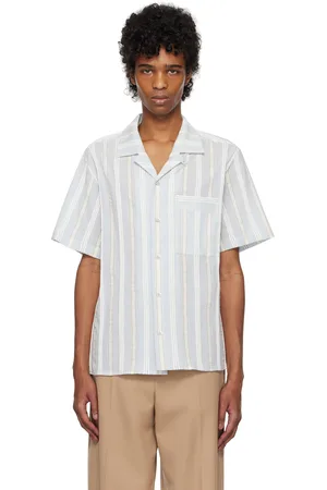 LE 17 SEPTEMBRE Chemise bleue à rayures brodées