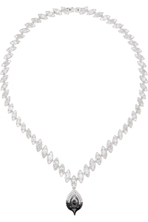 OTTOLINGER Collier argenté à pierres du Rhin et à pendentif enduit exclusif à SSENSE