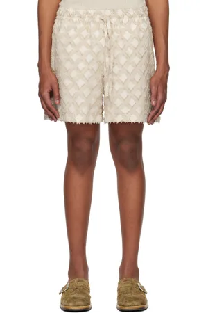 LE 17 SEPTEMBRE Short beige à motif argyle en jacquard