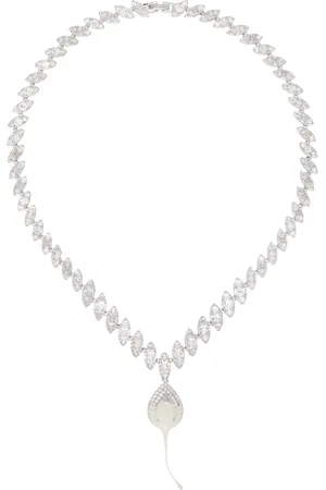 OTTOLINGER Collier argenté à pierres du Rhin et à pendentif enduit exclusif à SSENSE