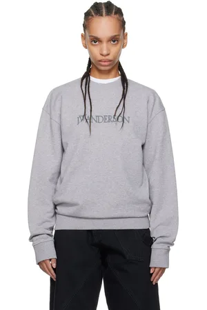 J.W.Anderson Pull molletonné gris à logo brodé
