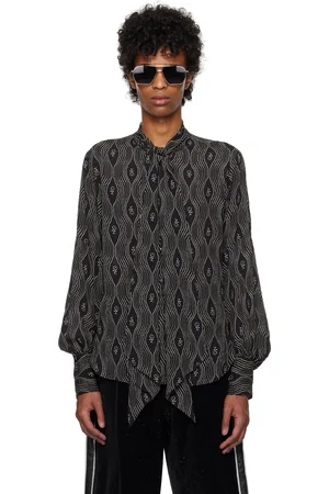 Anna Sui Chemise noire à motif graphique imprimé