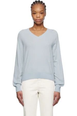 DUNST Pull bleu à col en V