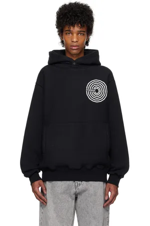 FORMA Pull à capuche noir à logo en spirale