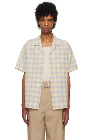 LE 17 SEPTEMBRE Chemise jaune et bleu à carreaux