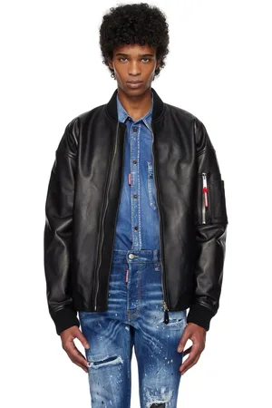 Dsquared2 Blouson Cypress noir en cuir