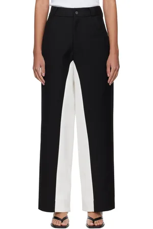 Fax Copy Express Pantalon de complet noir et blanc à pinces