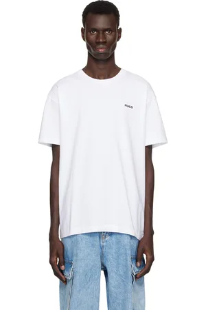 HUGO BOSS T-shirt blanc en coton extensible