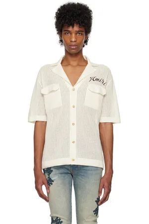 AMIRI Chemise beige en tricot à mailles ouvertes