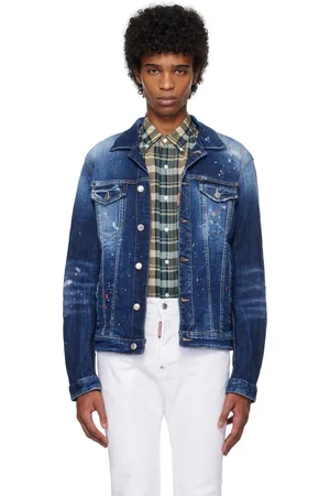 Dsquared2 Blouson Dan bleu marine en denim