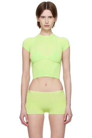 Isa Boulder Micro t-shirt Jia et soutien-gorge Malley verts en tricot