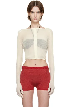 Isa Boulder Cardigan Enter blanc cassé exclusif à SSENSE