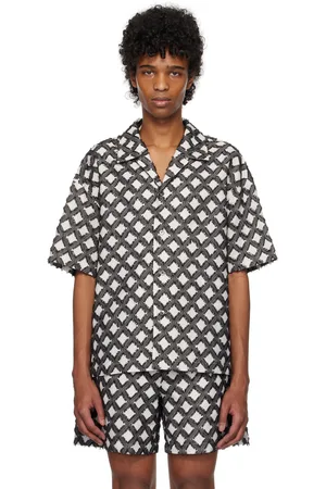 LE 17 SEPTEMBRE Chemise noire à motif argyle en jacquard