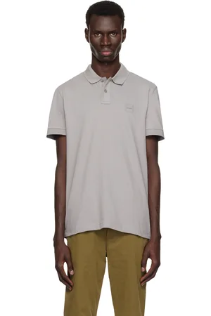 HUGO BOSS Polo ajusté gris