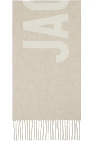 Jacquemus Écharpe beige à logo - Les classiques