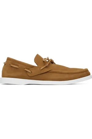 Marni Chaussures bateau brun clair en nubuck