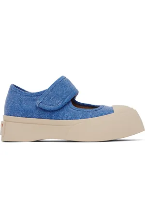 Marni Ballerines de style Charles IX bleues à semelle Pablo