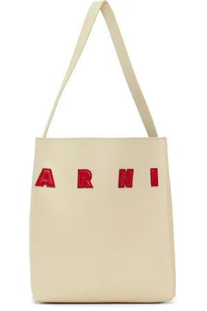 Marni Petit cabas Museo blanc cassé en cuir