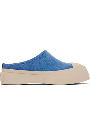 Marni Flâneurs à enfiler de style sabot bleus à semelle Pablo