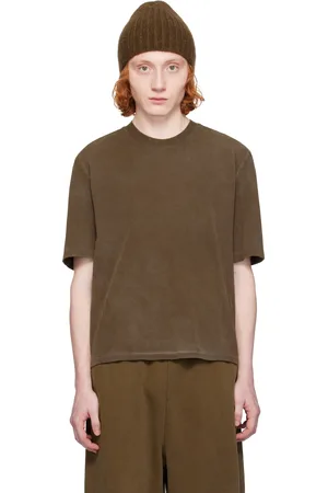 Entire Studios T-shirt brun à pinces - Uniform