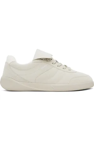 HUGO BOSS Baskets beiges à languette repliée