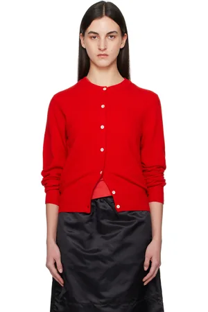 Nothing Written Cardigan Emitt rouge en laine à encolure arrondie