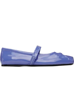 Marni Ballerines bleues à boucle gaufrée