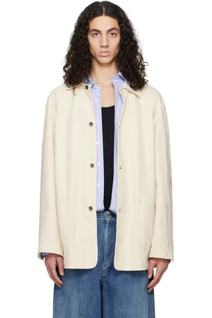 Maison Margiela Blouson de sport beige en denim