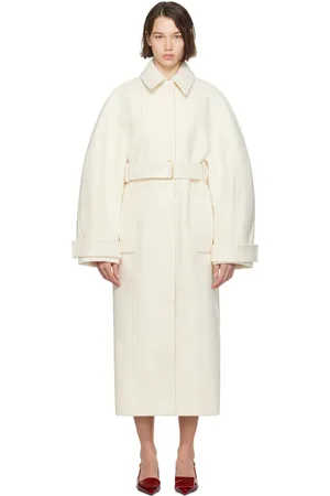 Jacquemus Manteau Bari blanc cassé - La casa