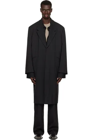 Entire Studios Manteau noir à simple boutonnage