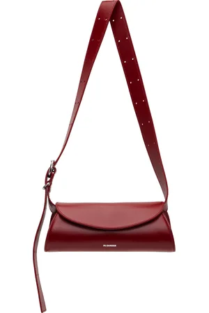 Jil Sander Mini sac rouge à boucle Cannolo