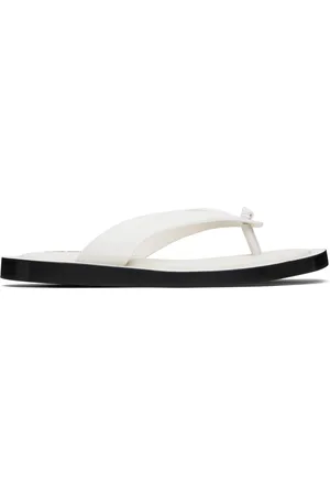 Jil Sander Sandales blanches à bride de style tong