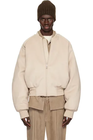 Entire Studios Blouson aviateur blanc cassé à manches raglan