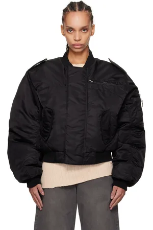 Entire Studios Blouson aviateur A-2 noir exclusif à SSENSE