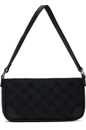 MISBHV Mini sac 90s noir à monogrammes en jacquard