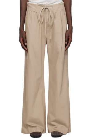 Entire Studios Pantalon brun clair à patte coulissante