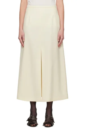 La Collection Jupe midi Donna blanc cassé