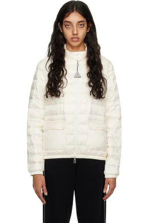 Moncler Blouson Lans blanc rembourré en duvet