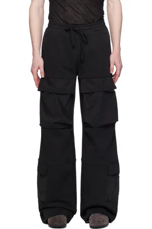 Entire Studios Pantalon cargo utilitaire noir en molleton