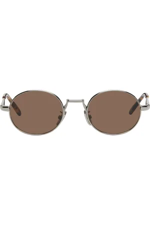 Loewe Lunettes de soleil ovales Groove argentées