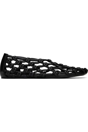 Jil Sander Ballerines noires nouées à la main