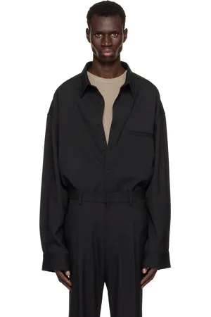 Entire Studios Chemise surdimensionnée noire en laine
