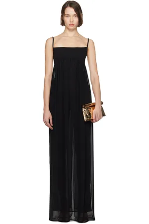 Jacquemus Robe longue Peplo noire - La casa