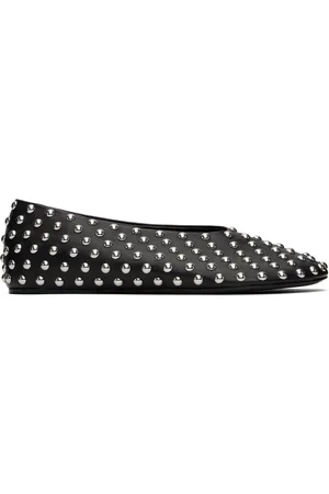 Jil Sander Ballerines noires en cuir à clous
