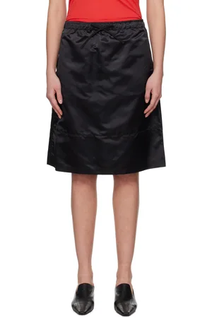 Nothing Written Jupe midi noire en nylon