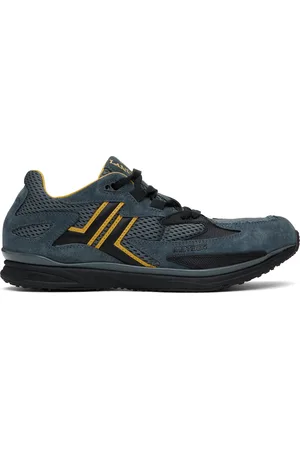 Lanvin Baskets de course Meteor bleu et jaune